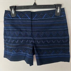 White House Black Market Women’s Blue Embroidered Size 00 Shorts